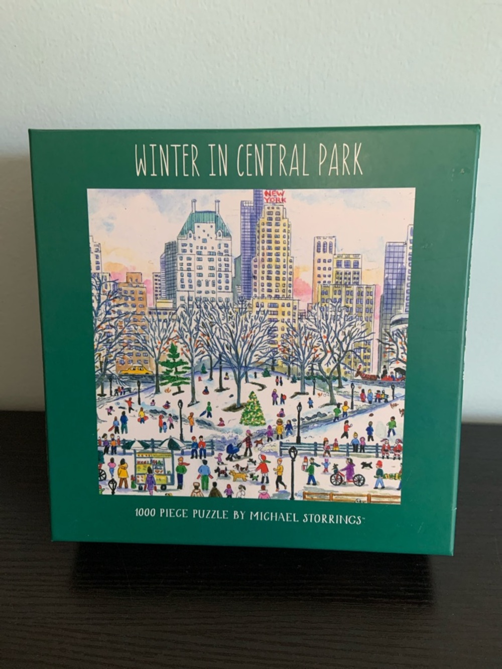 Winter in Central Park 1,000 Piece Puzzle Artwork by Michael Storrings